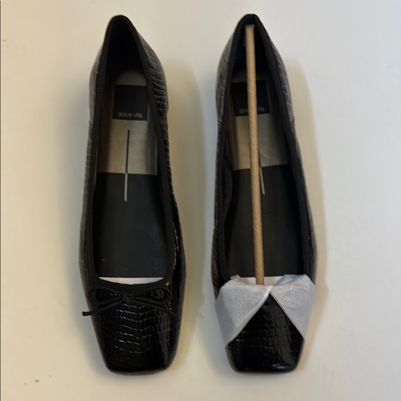 Dolce Vita Black Loafers with Square Toe Design - Picture 1 of 10
